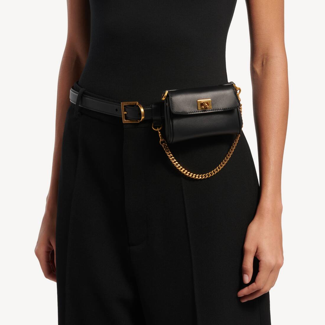 Women's Rodeo Belt With Pouch in Black | Balenciaga United States EN - Image 3