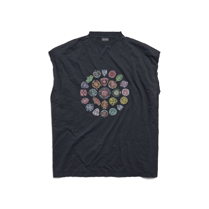 spiral crest sleeveless t-shirt