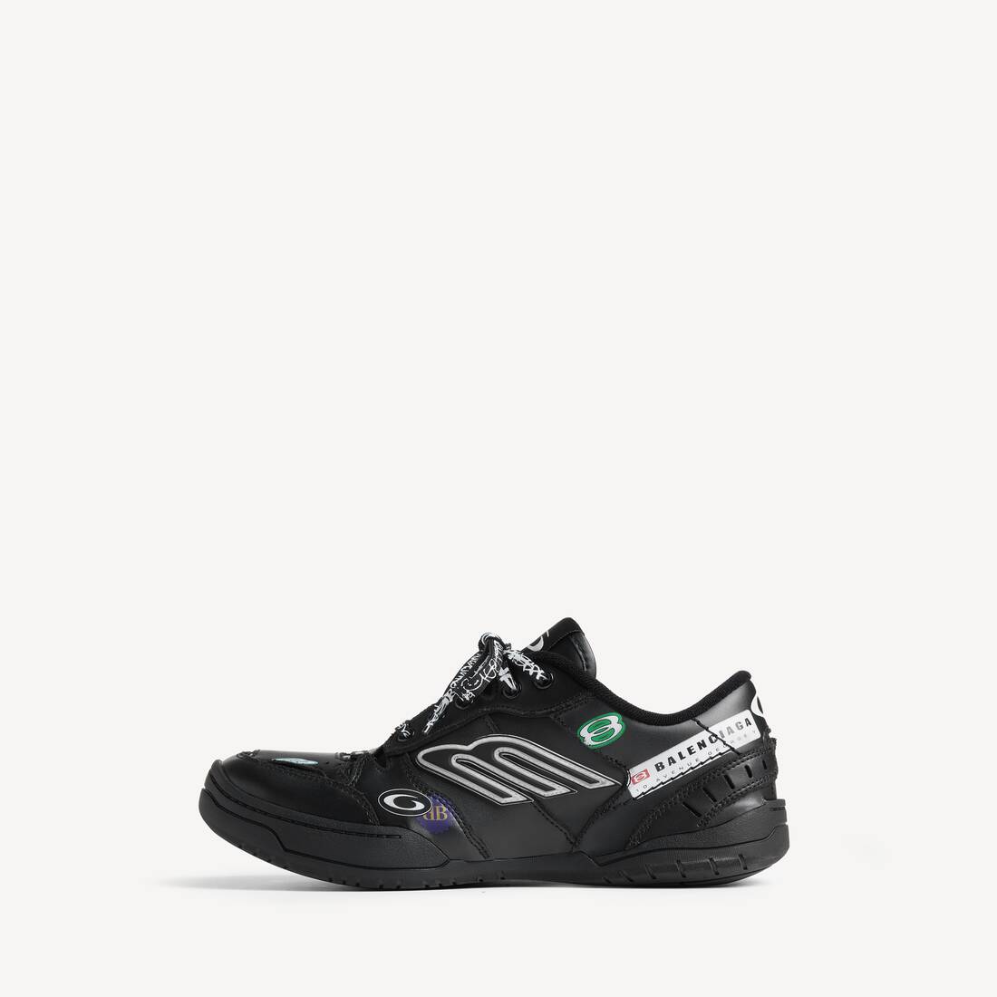 Men's Hamptons Stickers Sneaker in Black/multicolor | Balenciaga United States EN - Image 2