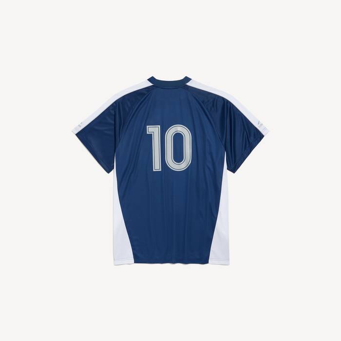 Men's Soccer Oversized T-shirt in Navy - Men | Balenciaga United Kingdom EN - Image 2