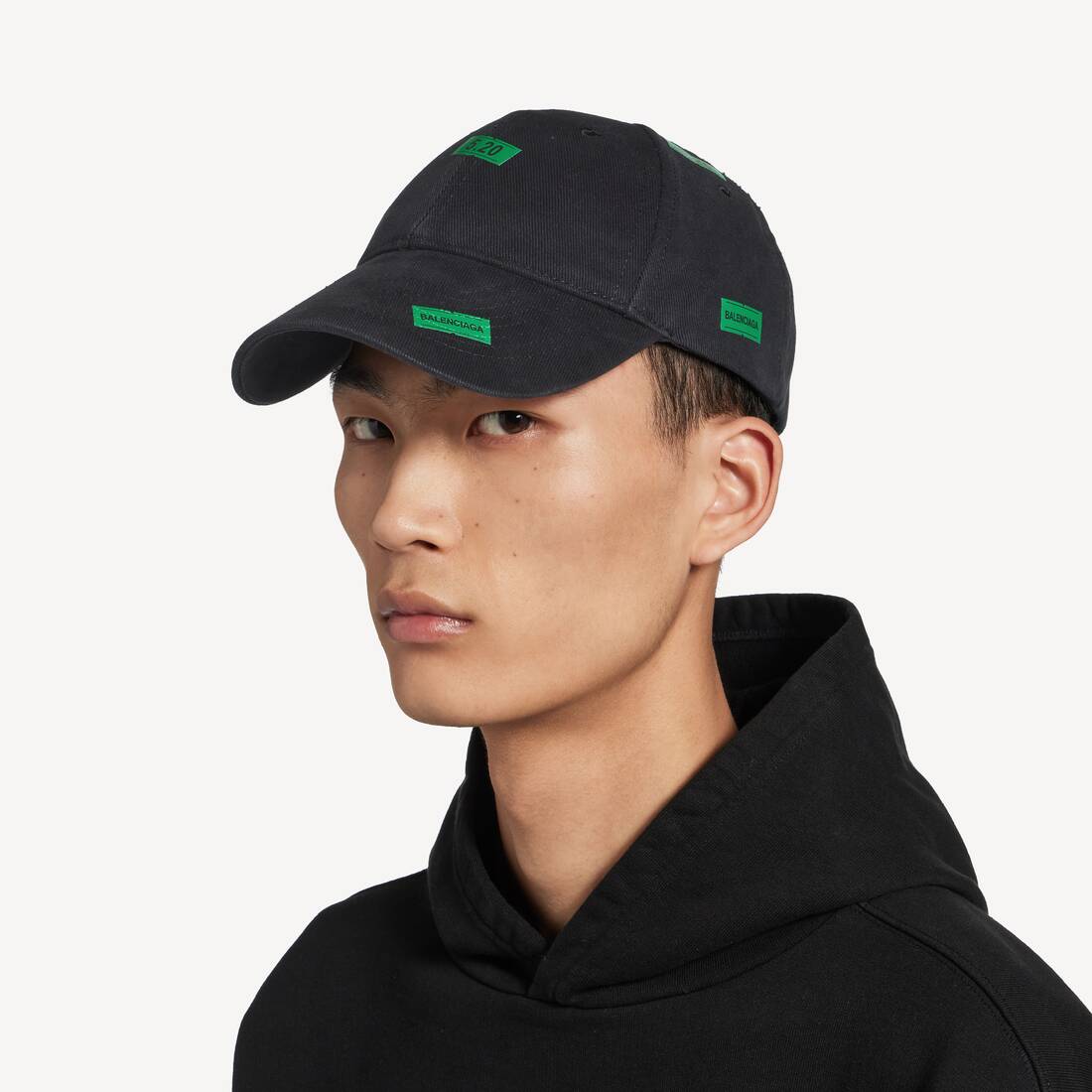 520 Stickers鸭舌帽 为 男士 在 黑 | Balenciaga 新加坡 ZH - Image 6