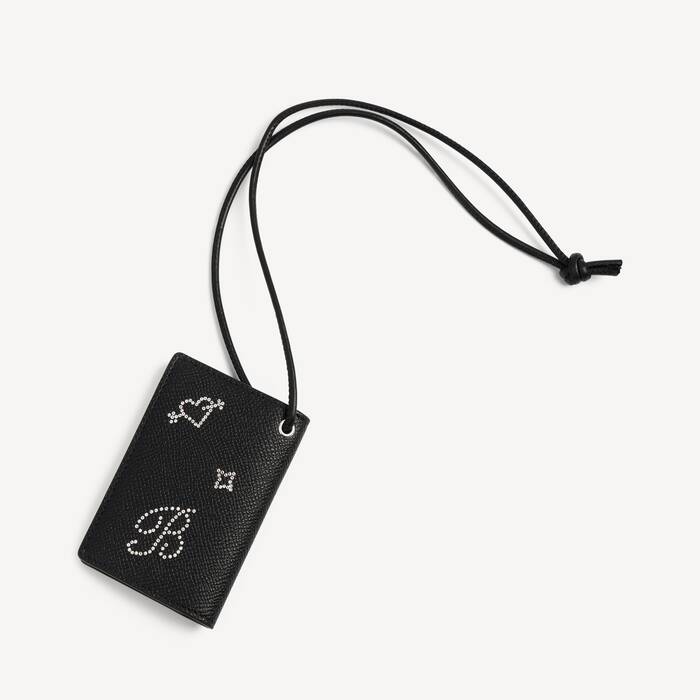 Porte-cl&eacute;s Porte-cartes Passport pour Homme en Noir - Homme | Balenciaga Belgique FR - Image 2
