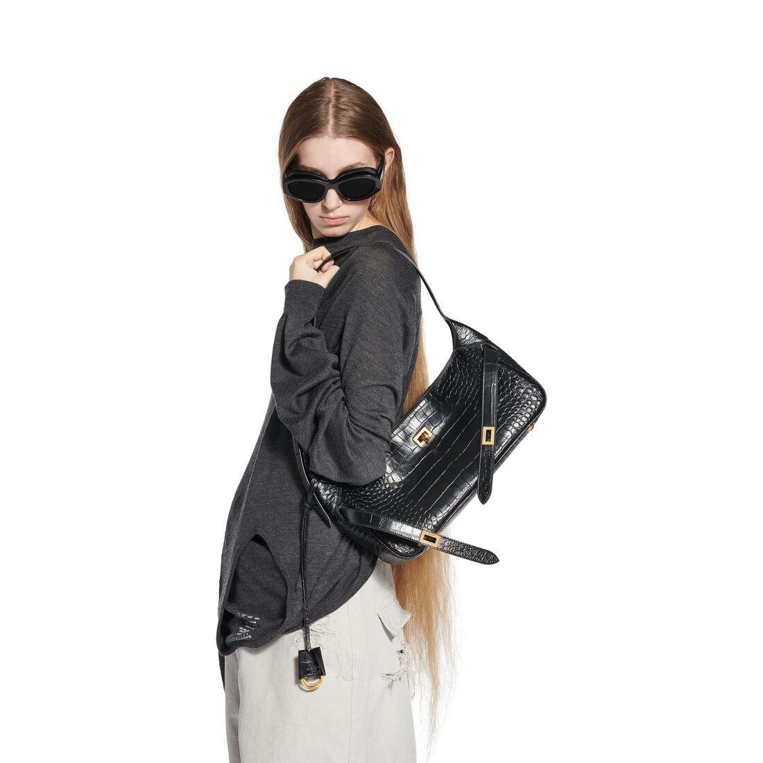 ブラック の ウィメンズ BEL AIR ショルダーバッグ スモール Women's Bel Air Carry All Bag Small in Black | Balenciaga US
