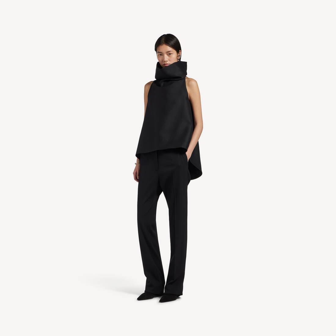 Top A Collo Alto  da Donna in Nero | Balenciaga Italia IT - Image 2