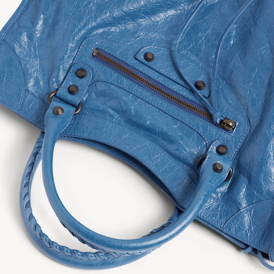 Women's Le City Medium Bag in Denim Blue | Balenciaga Australia EN - Image 6