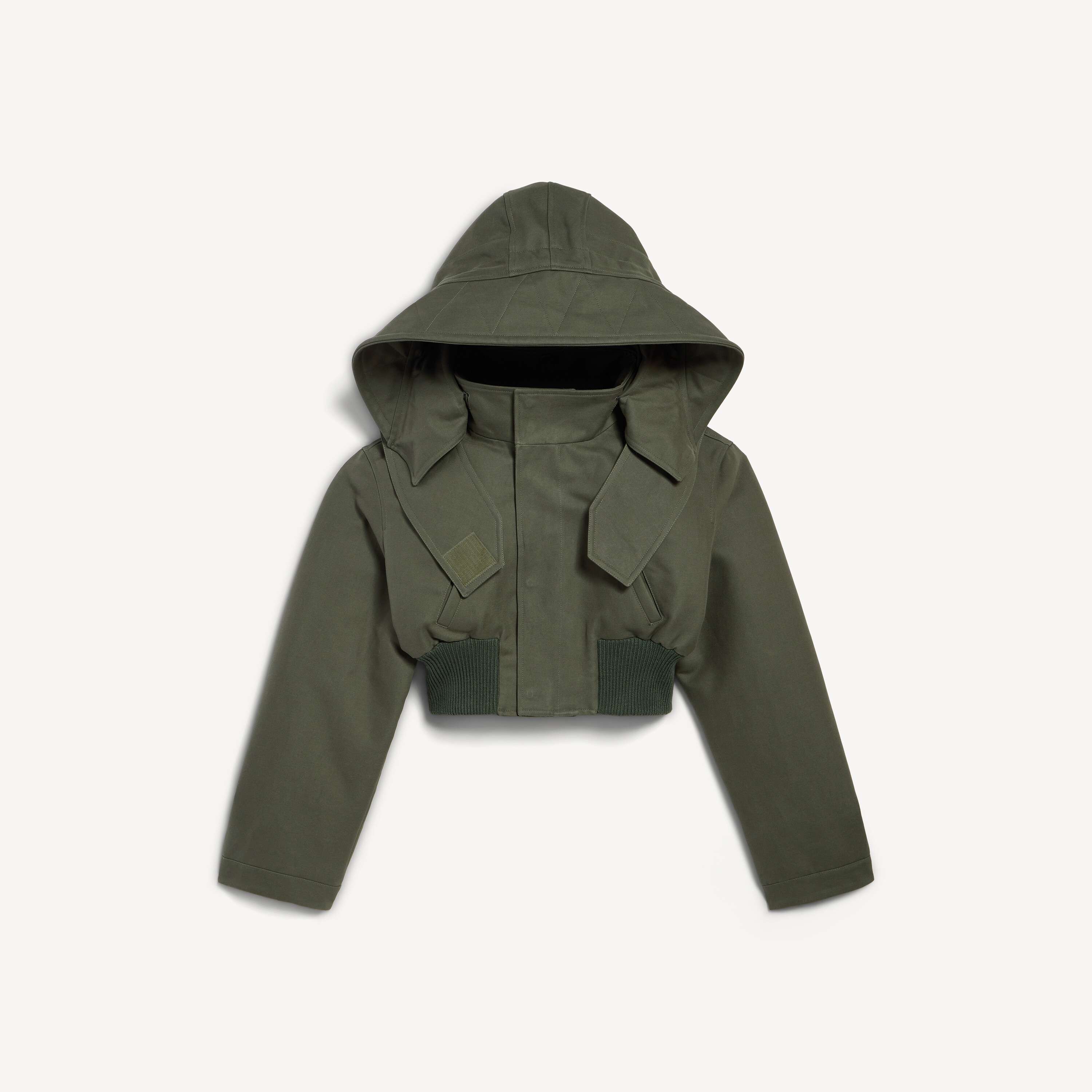 Cropped military parka