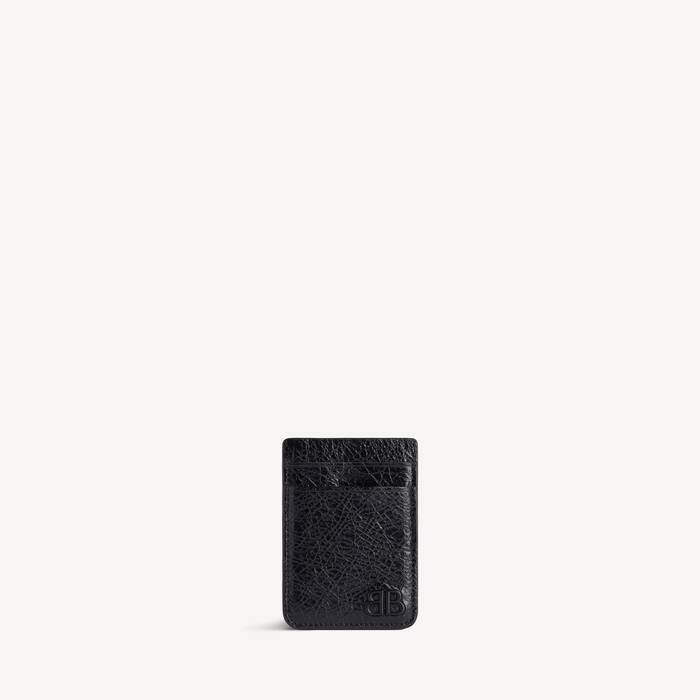 Men's Monaco Magnet Card Holder in Black - Men | Balenciaga Slovakia (slovak Republic) EN - Image 1