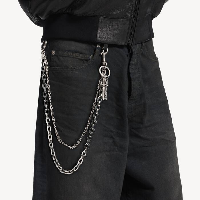Men's Goth Trouser Chain in Antique Silver - Men | Balenciaga Taiwan Region EN - Image 2