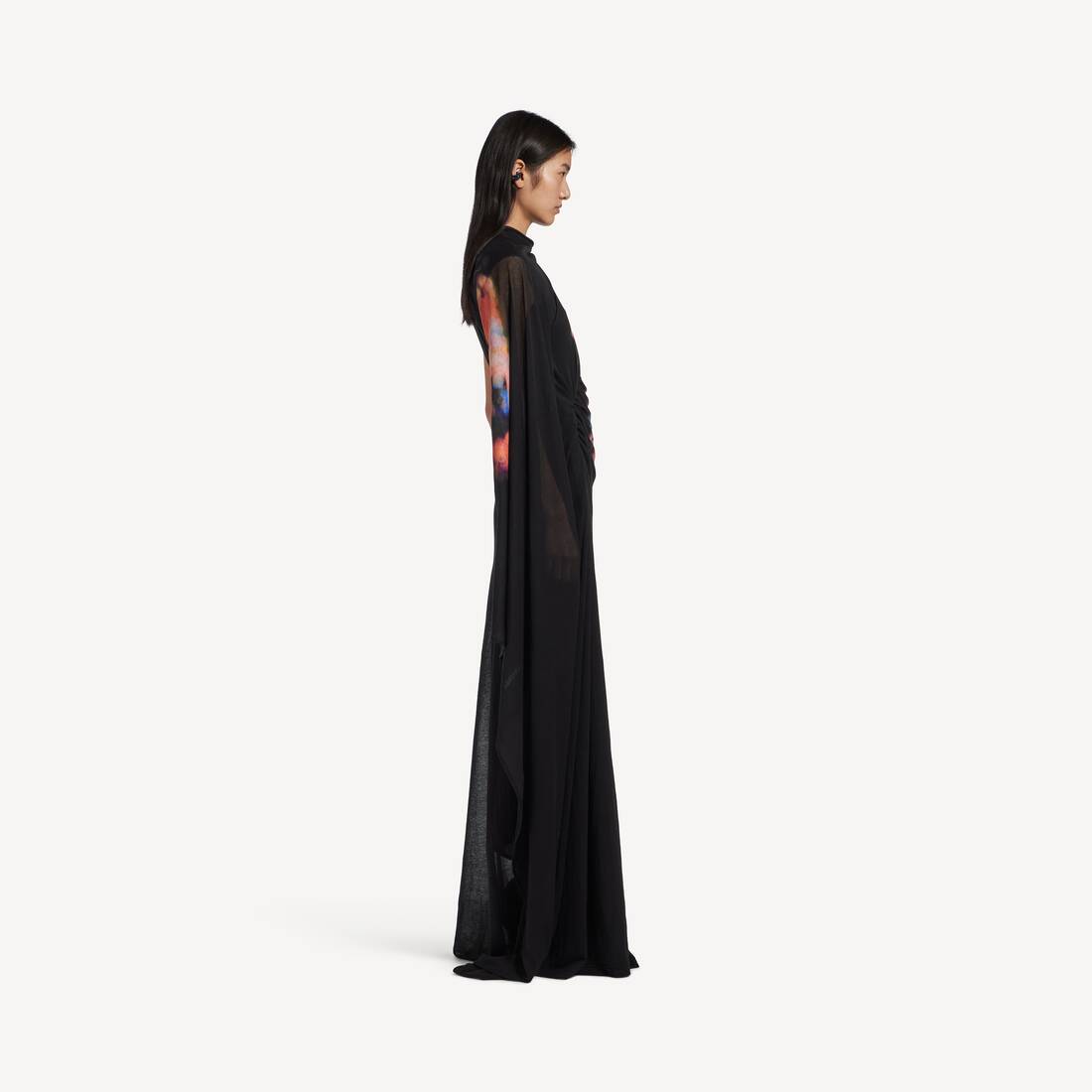 Stained Glass Drapiertes Cape-kleid f&uuml;r Damen in Schwarz | Balenciaga Deutschland DE - Image 3