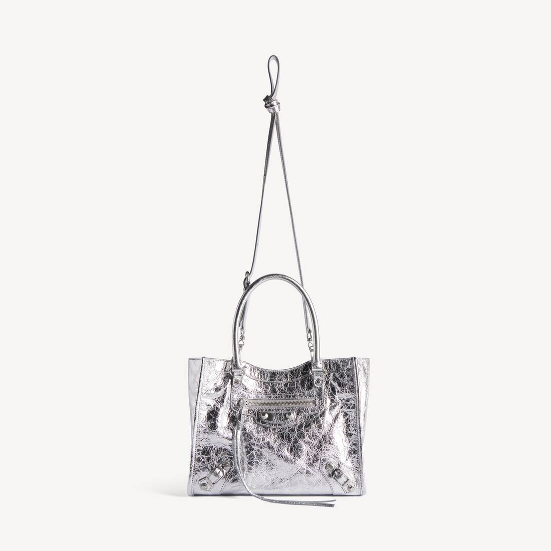 Women's Le City Tote Bag Mini in Silver | Balenciaga Netherlands EN - Image 4