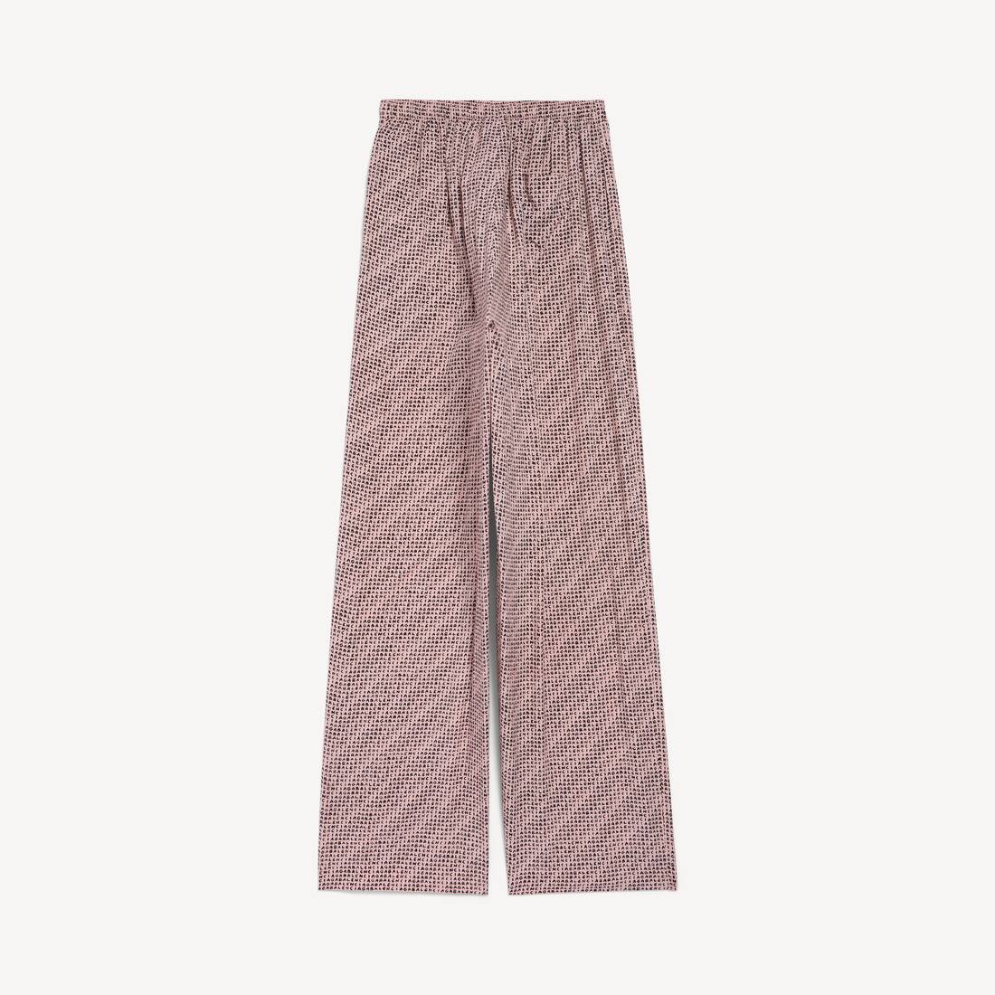 Women's Monogram Pyjama Pants in Dusty Pink/black | Balenciaga United States EN - Image 2
