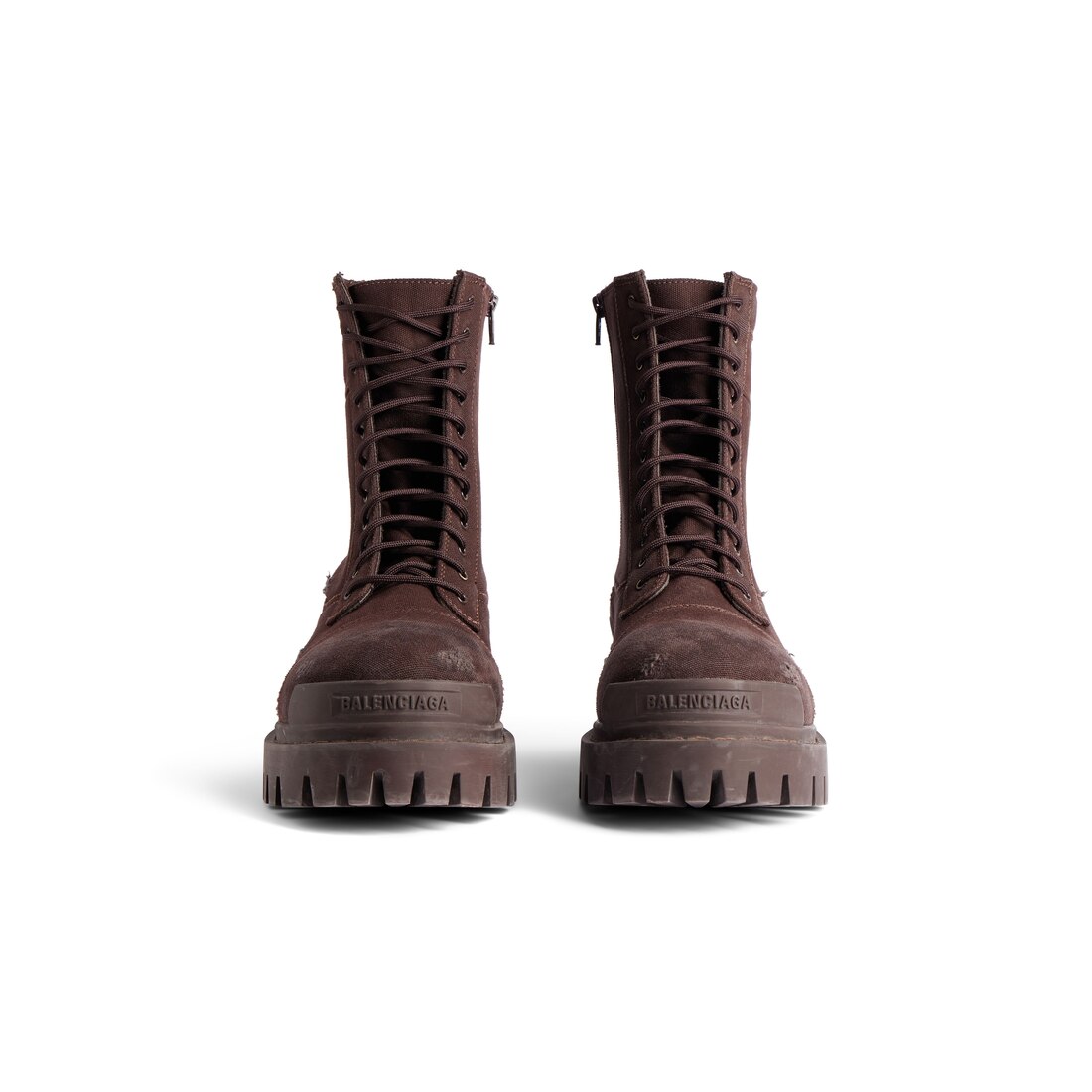 Men's Combat Strike Boot in Dark Brown | Balenciaga US