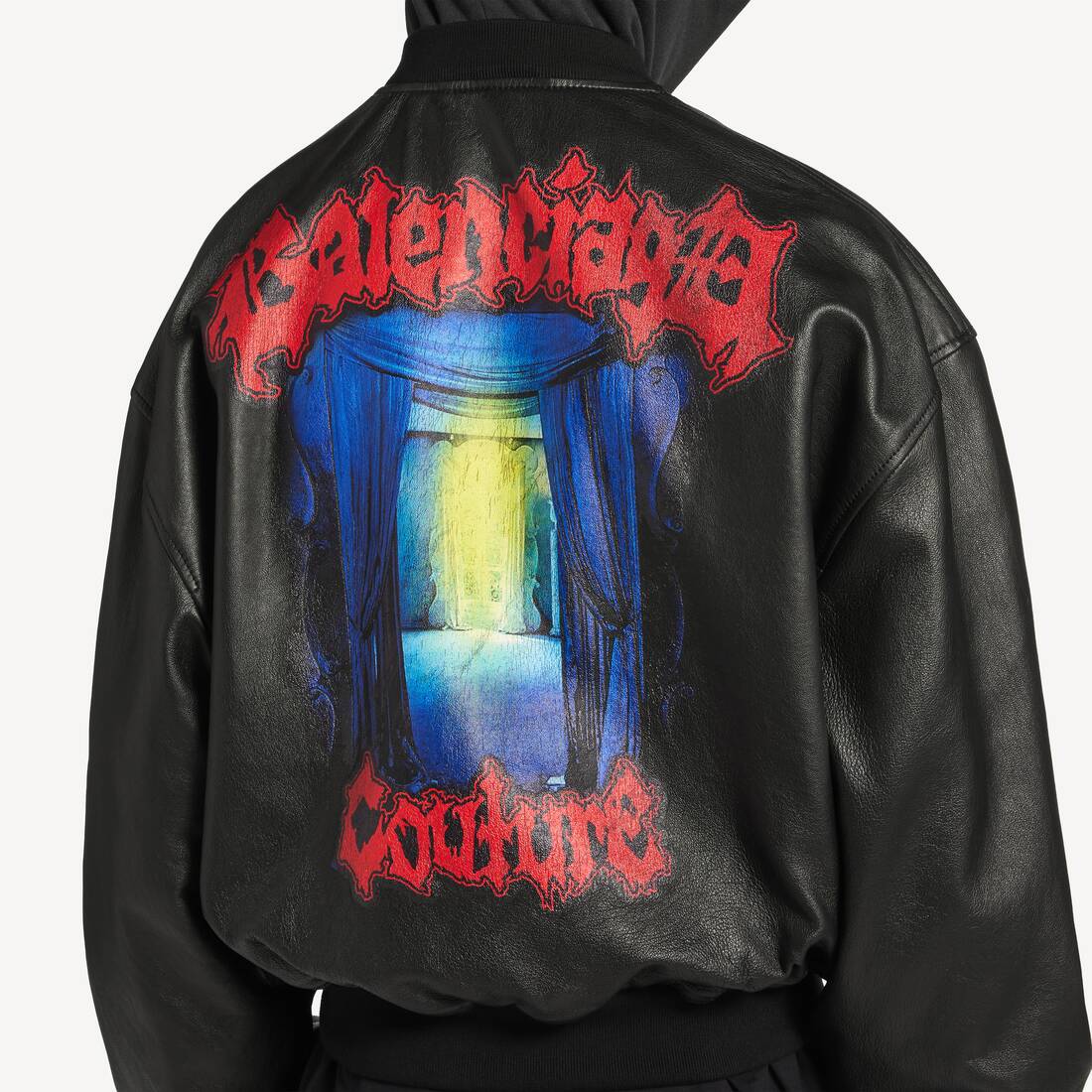 Homme's Veste &Agrave; Capuche &Agrave; Empi&egrave;cements in Noir | Balenciaga France FR - Image 6