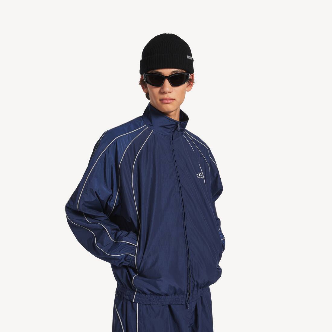 Men's Bodies Tracksuit Jacket in New Dark Navy | Balenciaga Hong Kong SAR EN - Image 5