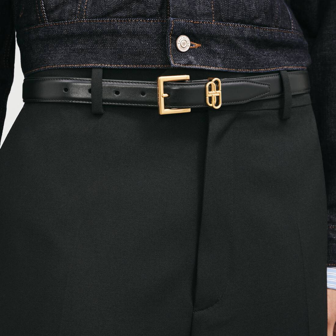 Women's Bb Loop Belt in Black | Balenciaga United Kingdom EN - Image 4