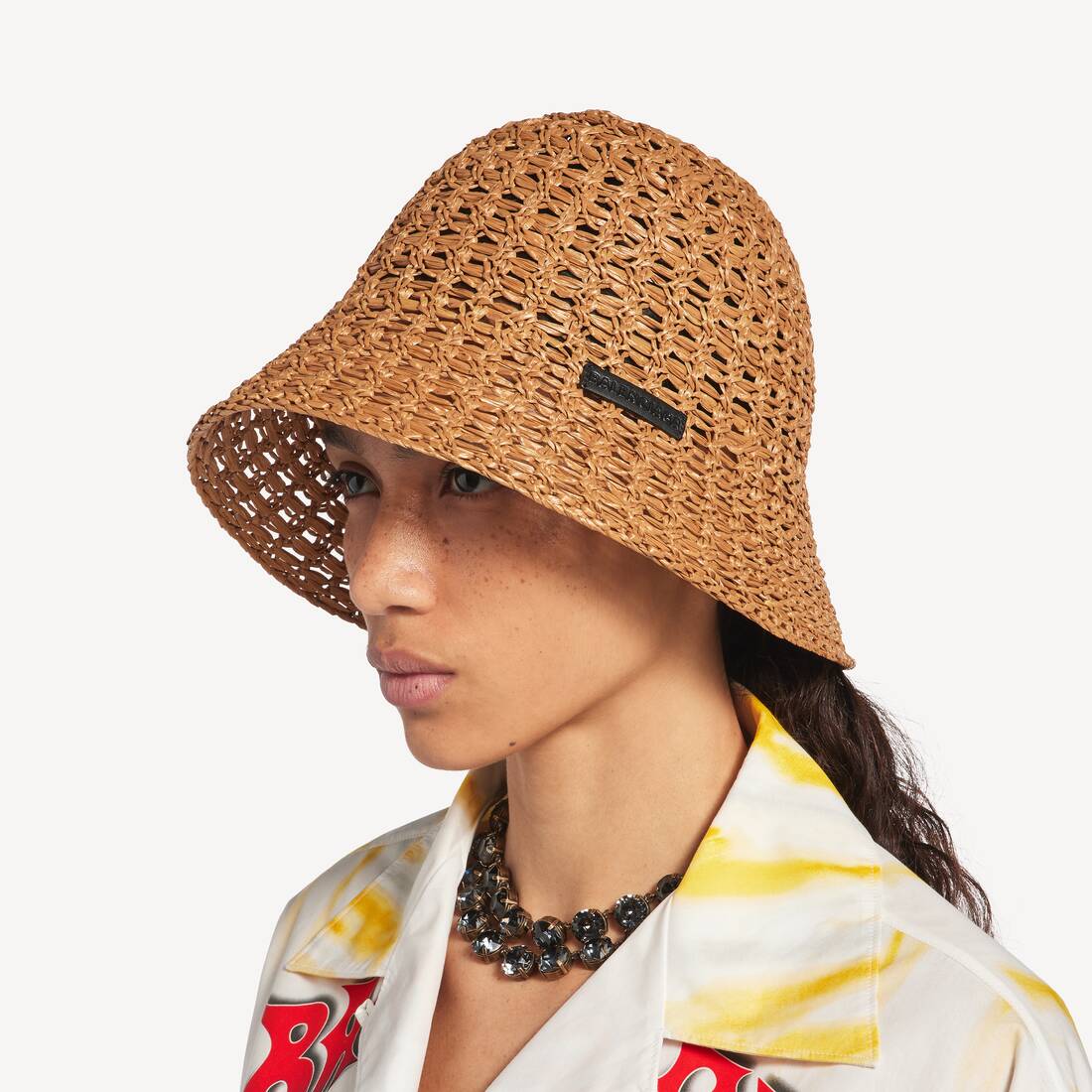 Sombrero De Pescador De Rafia para Mujer en Beige | Balenciaga Espa&ntilde;a ES - Image 5