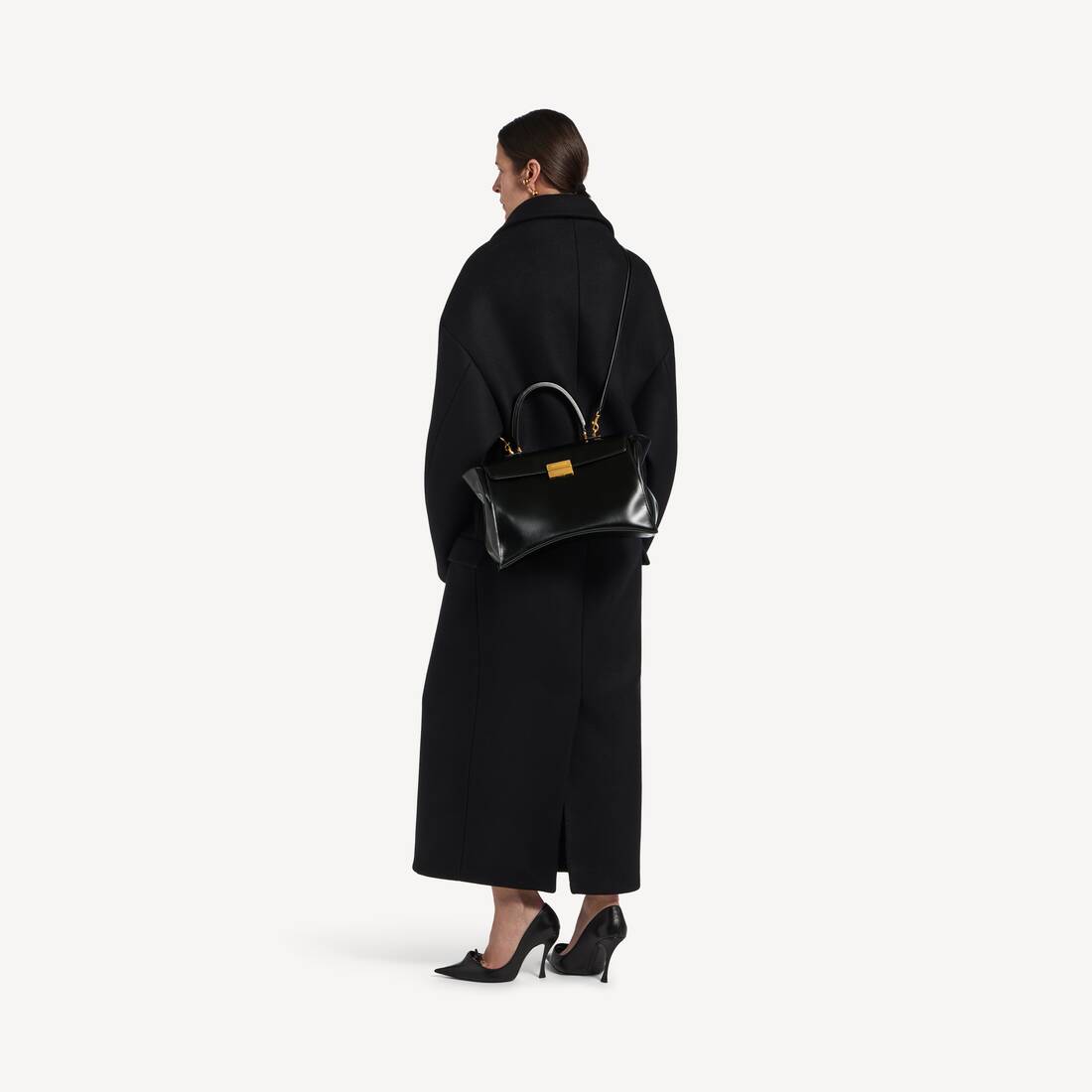 Hourglass Avenue Henkeltasche Mittelgro&szlig; f&uuml;r Damen in Schwarz | Balenciaga Deutschland DE - Image 9