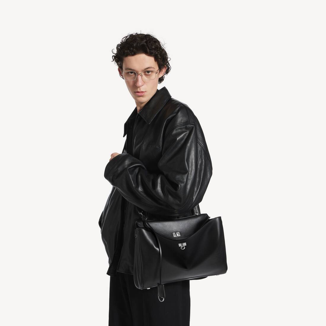Women's Rodeo Handbag Medium in Black | Balenciaga Cyprus EN - Image 7