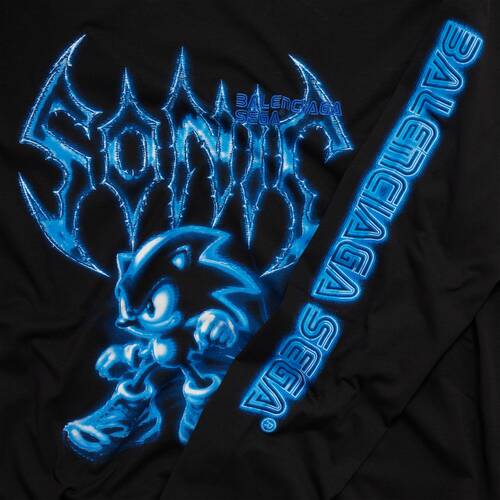balenciaga | sega sonic the hedgehogロングスリーブ オーバーサイズ tシャツ 
