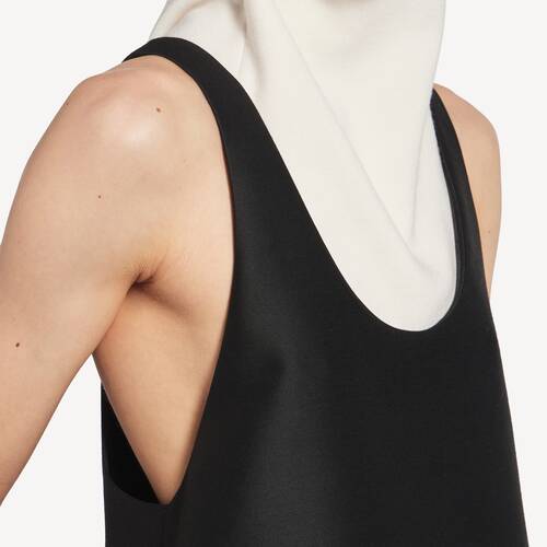scooped mini dress