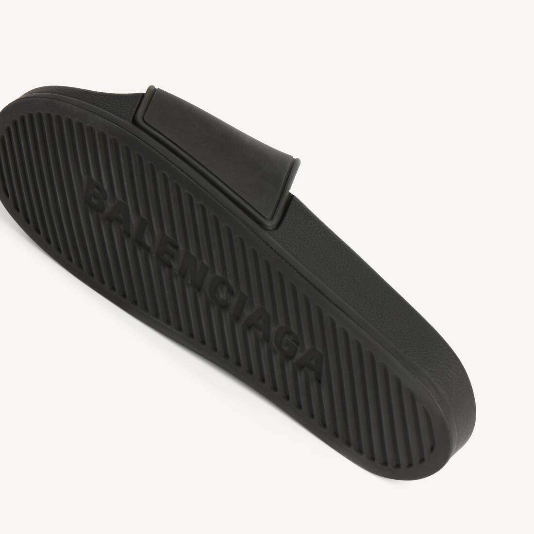 Men's Pool Slide Sandal in Black/white | Balenciaga United Kingdom EN - Image 7