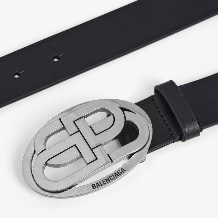 Men's Oval Bb Belt in Black - Men | Balenciaga Canada EN - Image 3