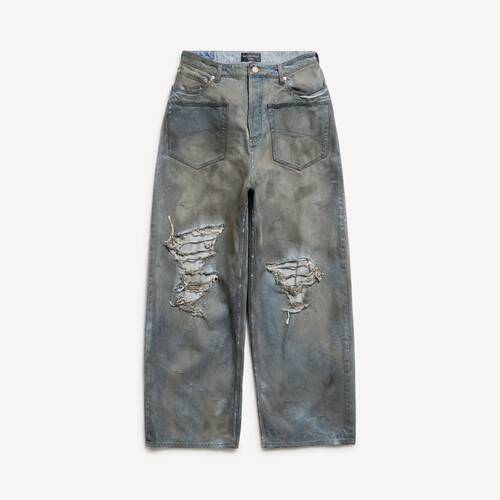 patched pockets baggy jeans