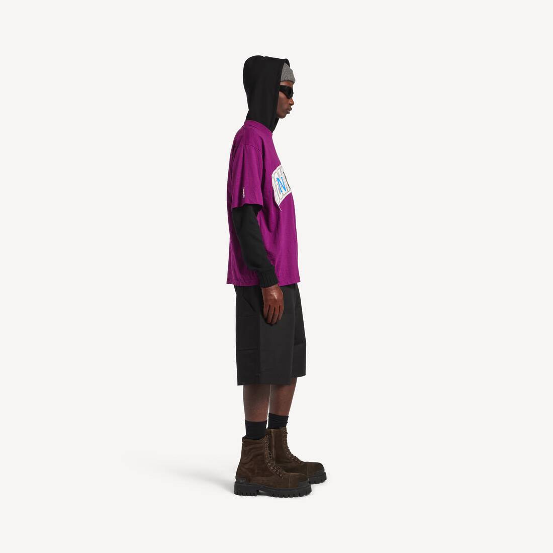 Balenciaga | Nba Collaboration廓形t恤 为 男士 在 紫色 | Balenciaga 津巴布韦 ZH - Image 3