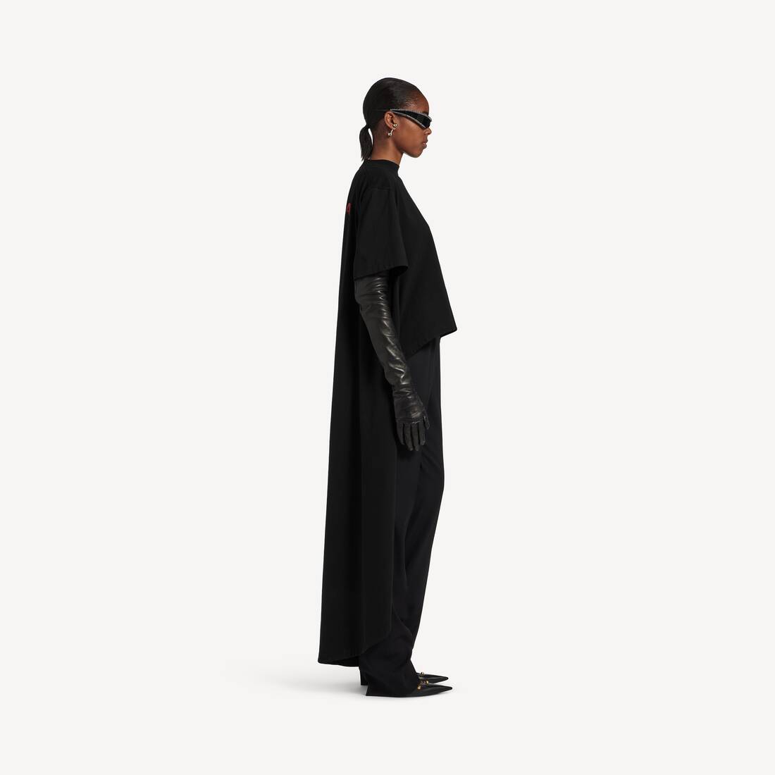 Women's Balenciaga Back Gradient Train T-shirt in Black | Balenciaga Australia EN - Image 3