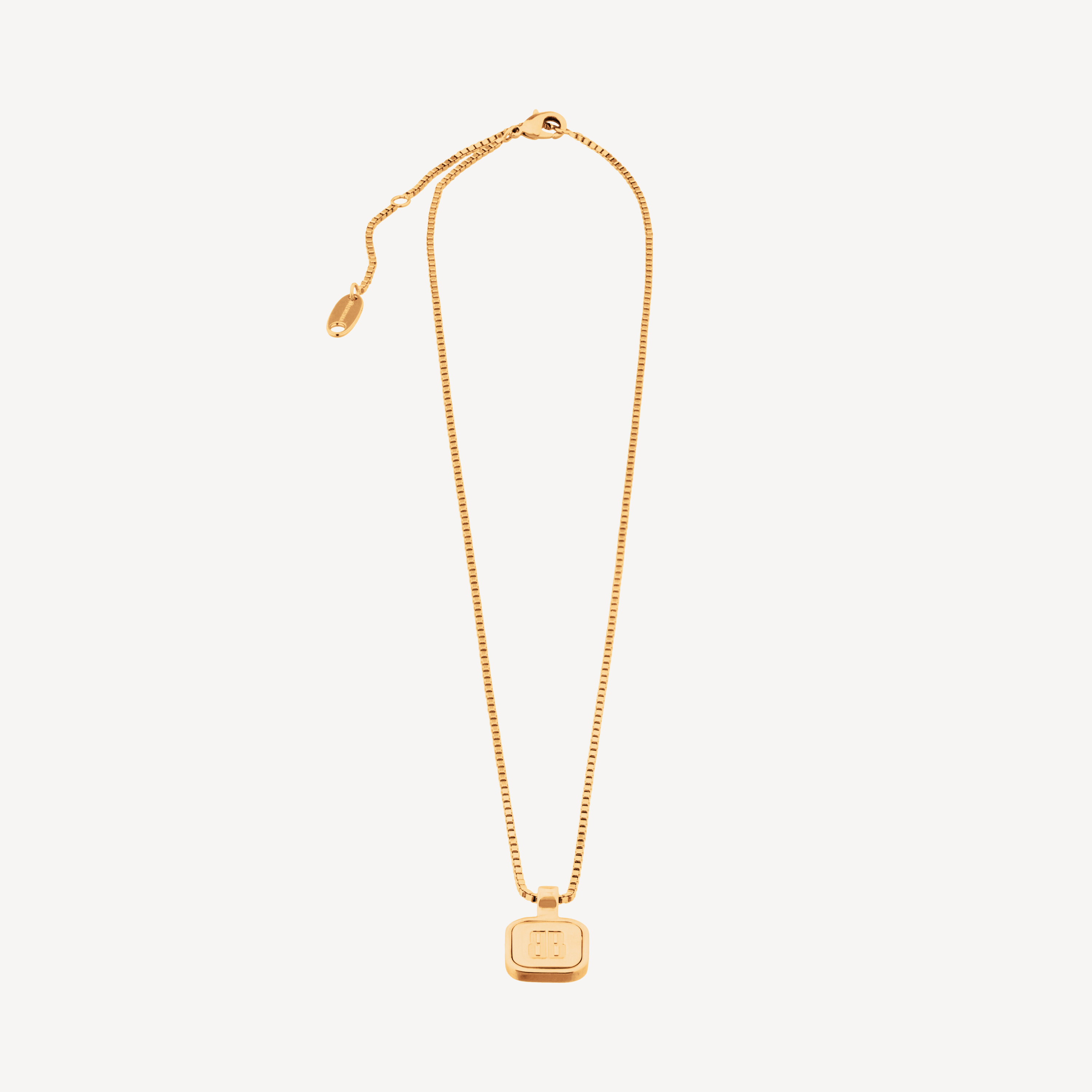 Nano Square Long Necklace in Gold