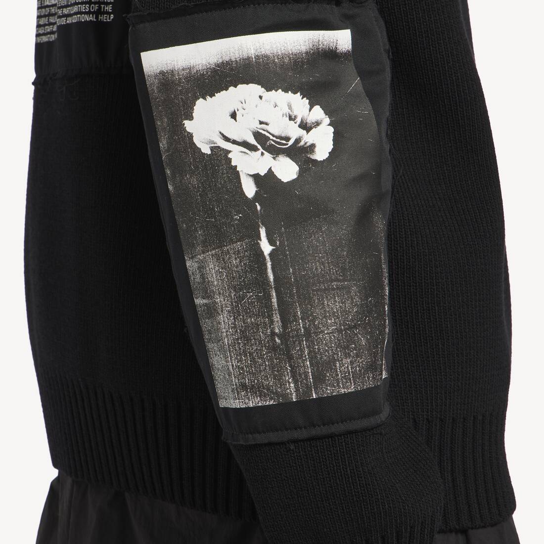 Men's Knitted Zip-up Cardigan With Patches in Black | Balenciaga Australia EN - Image 6