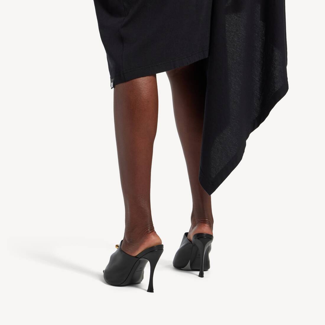 Lips Draped Midi Dress para Mujer en Negro | Balenciaga Estados Unidos ES - Image 5