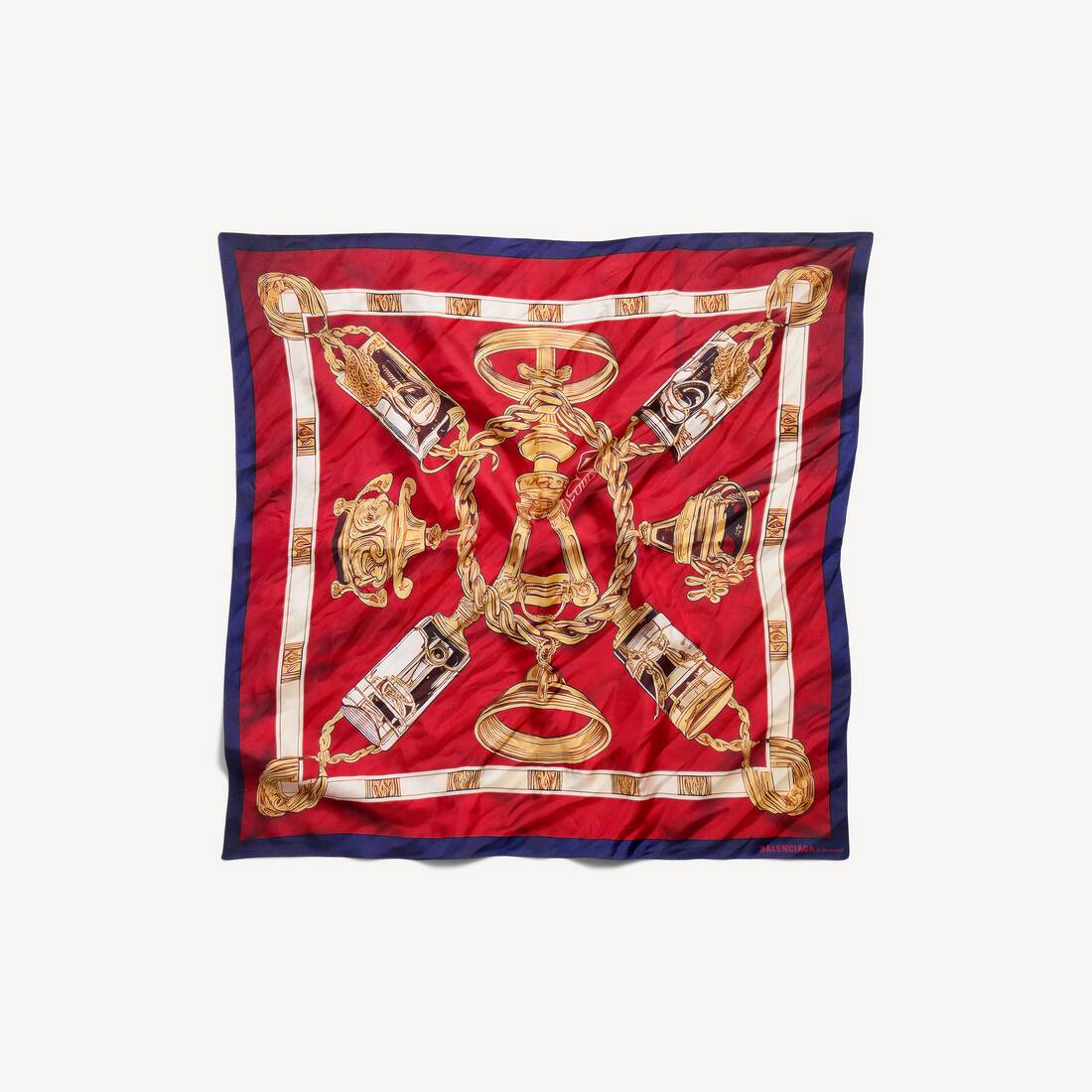 Women's Ai Scarf in Burgundy/gold | Balenciaga Hong Kong SAR EN - Image 2