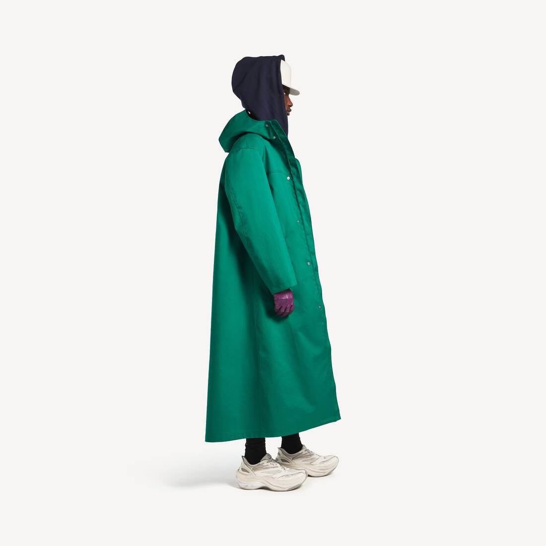 Men's Techwear Long Windbreaker in Green | Balenciaga Australia EN - Image 3