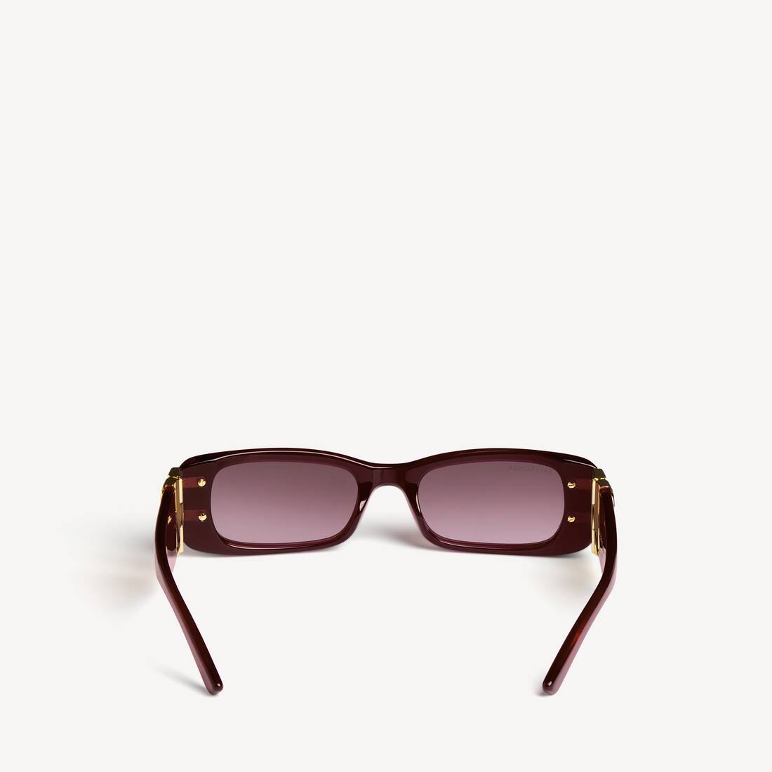 Women's Dynasty Rectangle Sunglasses in Dark Burgundy | Balenciaga Netherlands EN - Image 2