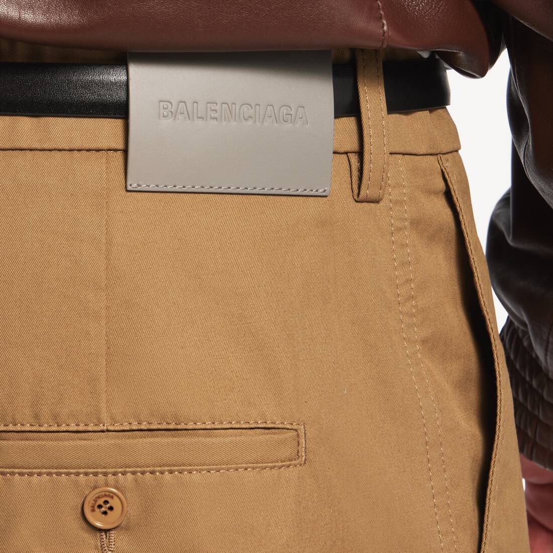 Men's Large Chino Pants in Camel | Balenciaga Canada EN - Image 4