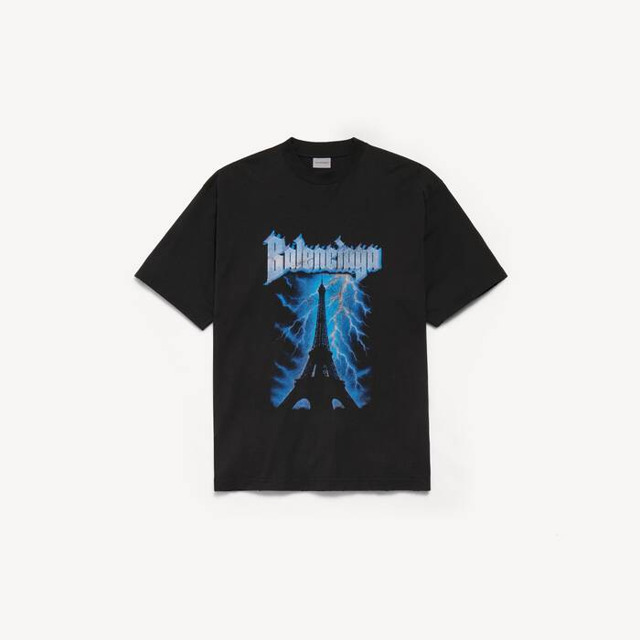 paris thunderstorm oversized t-shirt