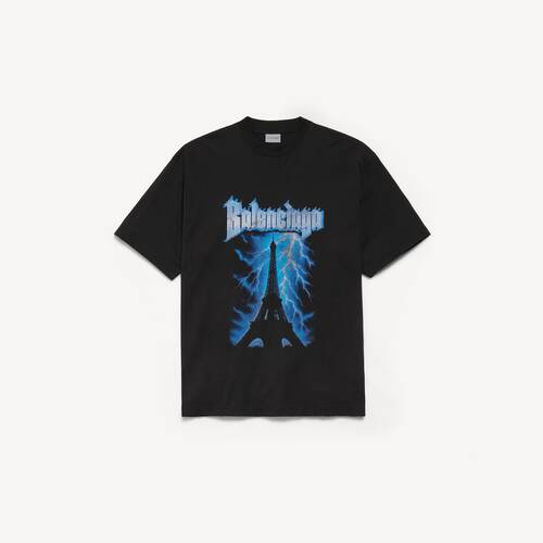 paris thunderstorm oversized t-shirt