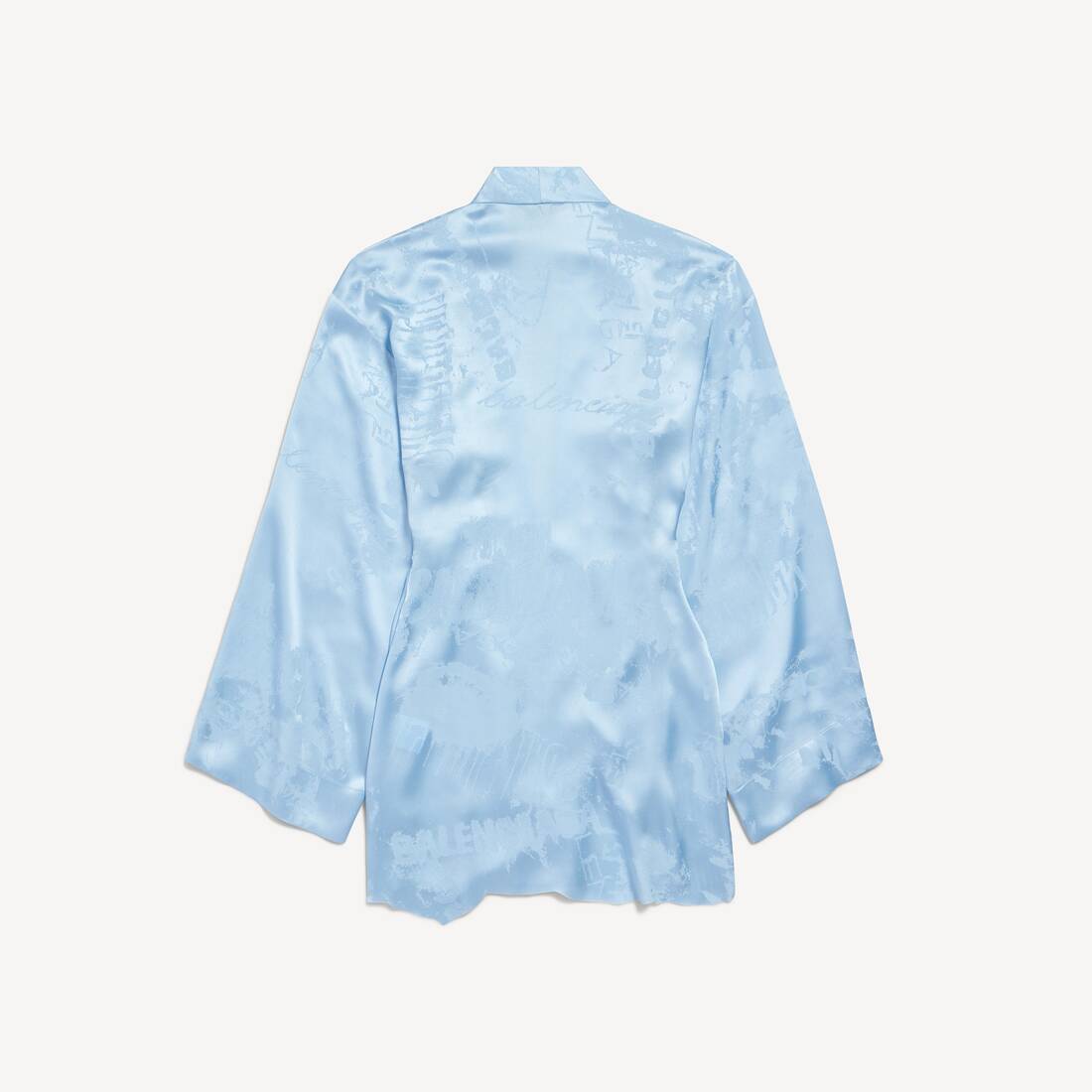 Ela's Minivestido Wrap em Azul-beb&ecirc; | Balenciaga Brasil PT - Image 2