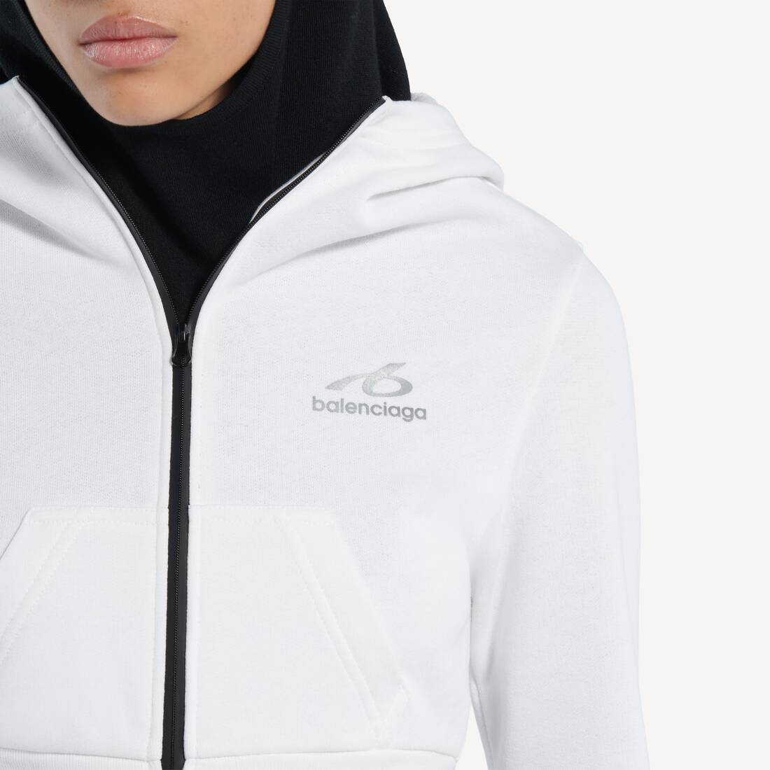Sudadera Con Capucha Techwear Cocoon para Mujer en Blanco | Balenciaga Espa&ntilde;a ES - Image 6