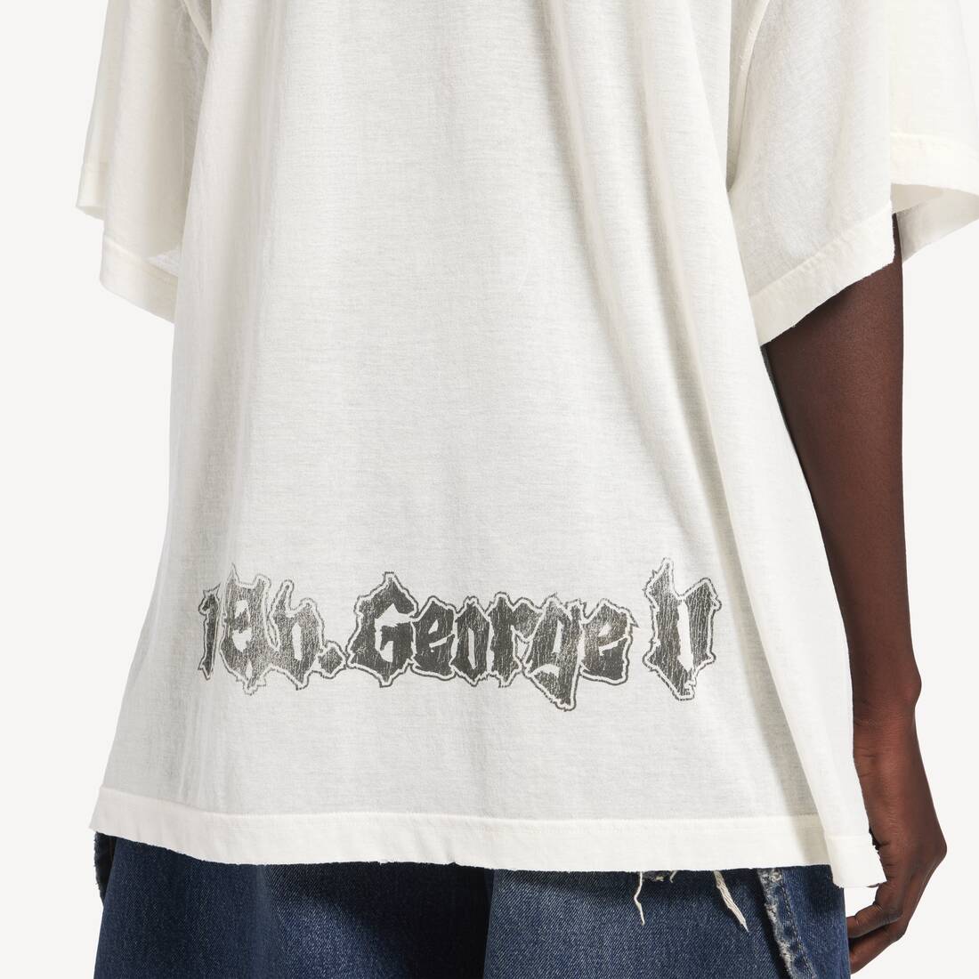 T-shirt Shaped Salon De Couture da Donna in Crema | Balenciaga Italia IT - Image 6