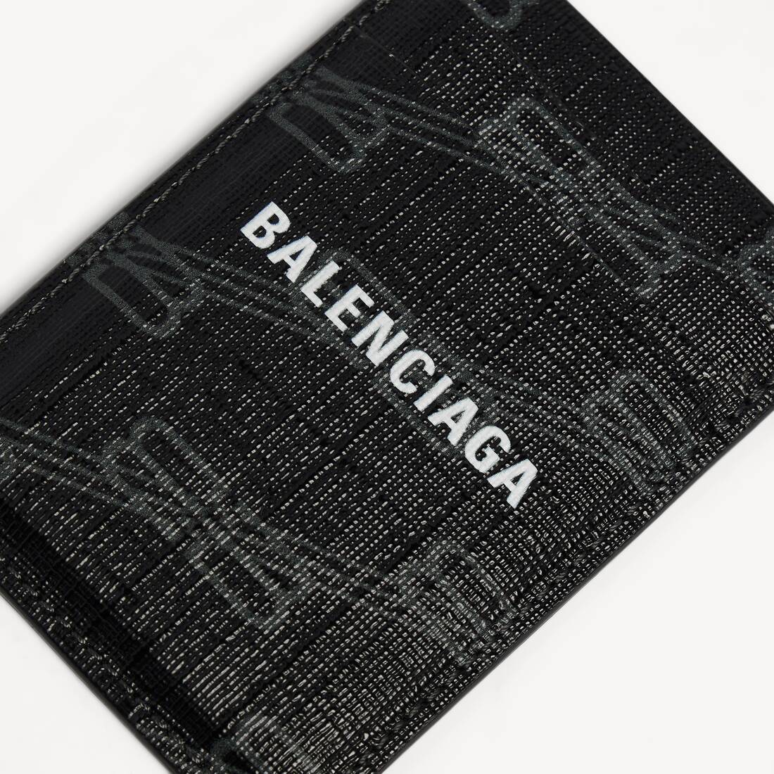 Men's Signature Magnet Card Holder Bb Monogram Coated Canvas  in Black/grey | Balenciaga Japan EN - Image 2