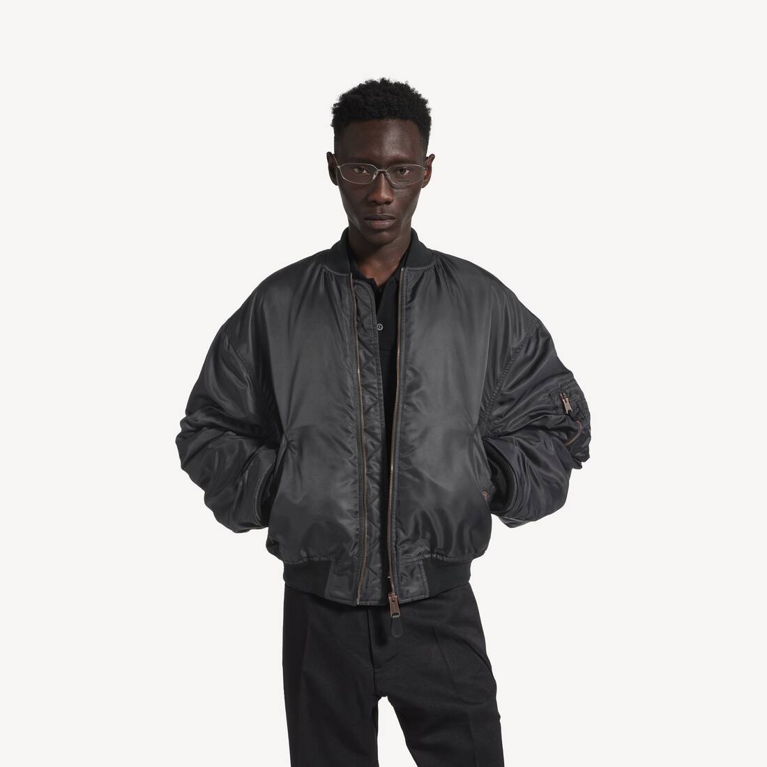 Men's Standard Bomber Jacket in Black | Balenciaga Denmark EN - Image 5
