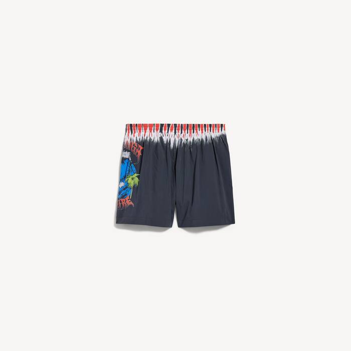 Men's Extreme Tie Dye Swim Shorts in Black - Men | Balenciaga Canada EN - Image 2