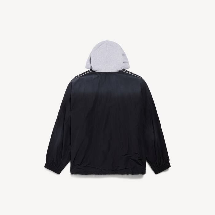 Men's Stripe Tracksuit Jacket Large Fit in Black/grey - Men | Balenciaga Australia EN - Image 2