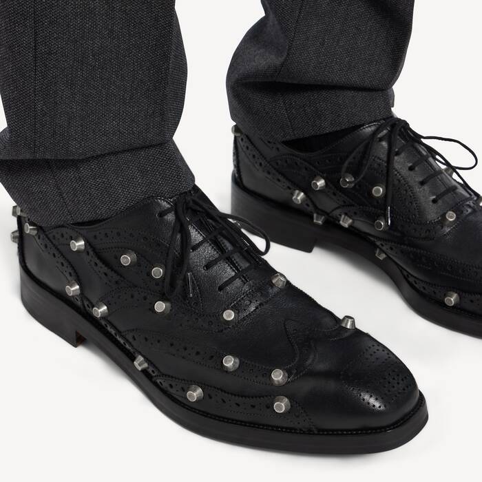 Men's Balenciaga | J.m. Weston Derby Brogue in Black - Men | Balenciaga United Kingdom EN - Image 3
