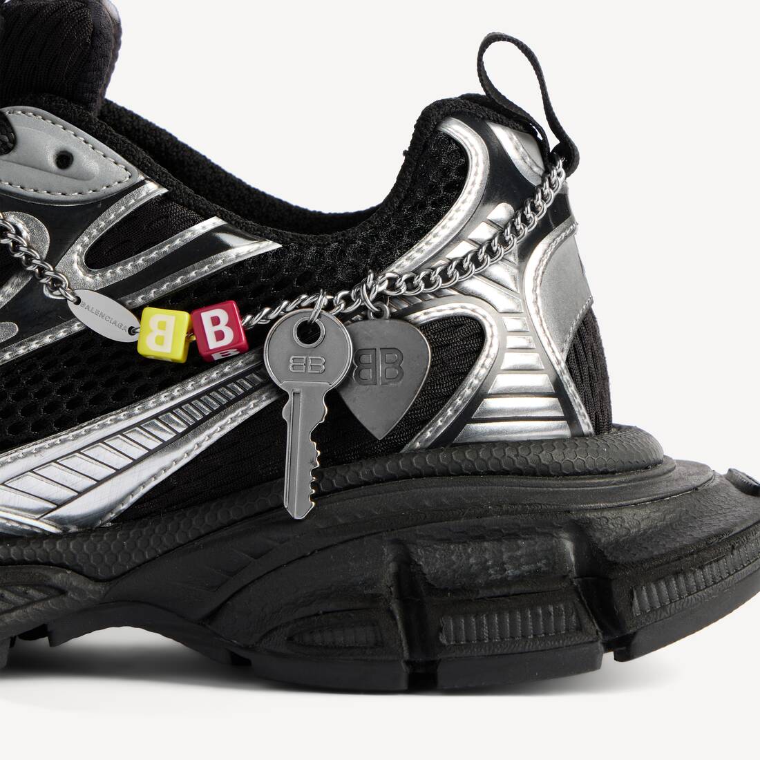 Zapatillas 3xl Con Charms para Hombre en Negro/plateado | Balenciaga Estados Unidos ES - Image 2