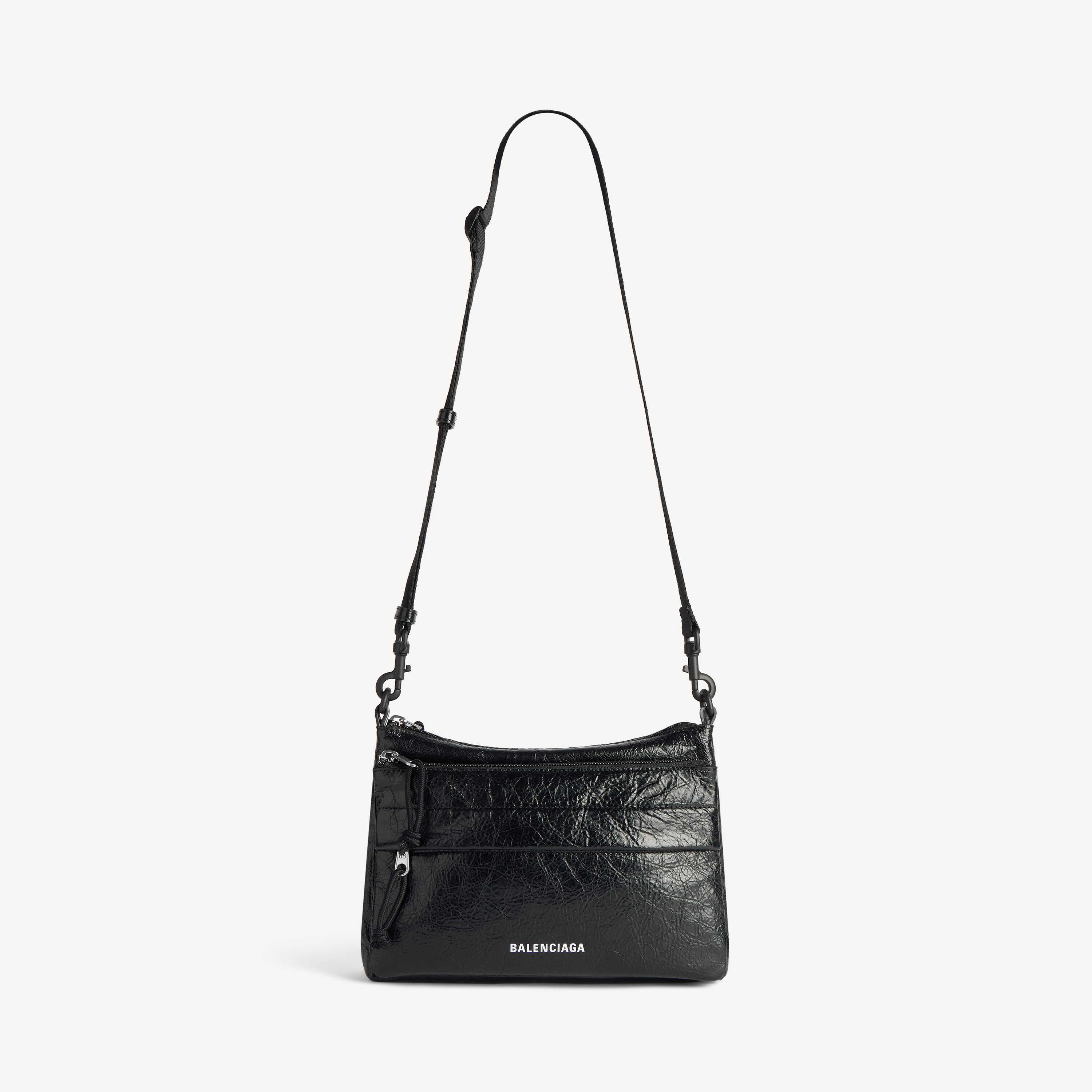 Balenciaga explorer messenger-tasche mit doppel‑pouch