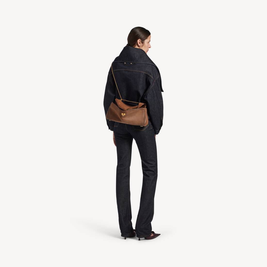 Borsa Con Catena Rodeo East-west  da Donna in Caramello | Balenciaga Italia IT - Image 9