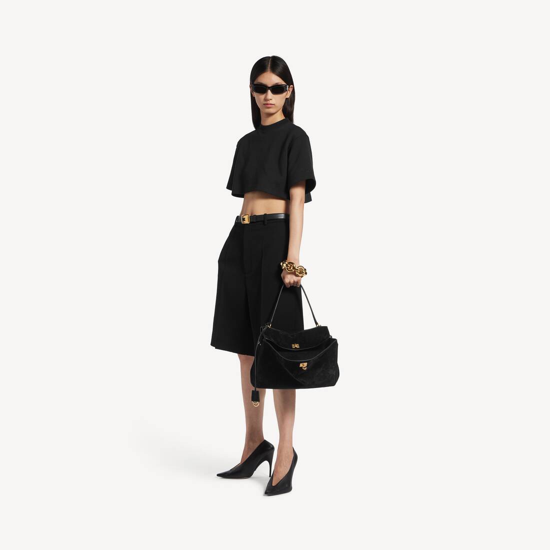 Sac &Agrave; Main Rodeo Moyen pour Femme en Noir | Balenciaga Belgique FR - Image 9